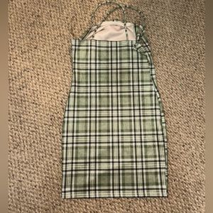 plaid dress body con